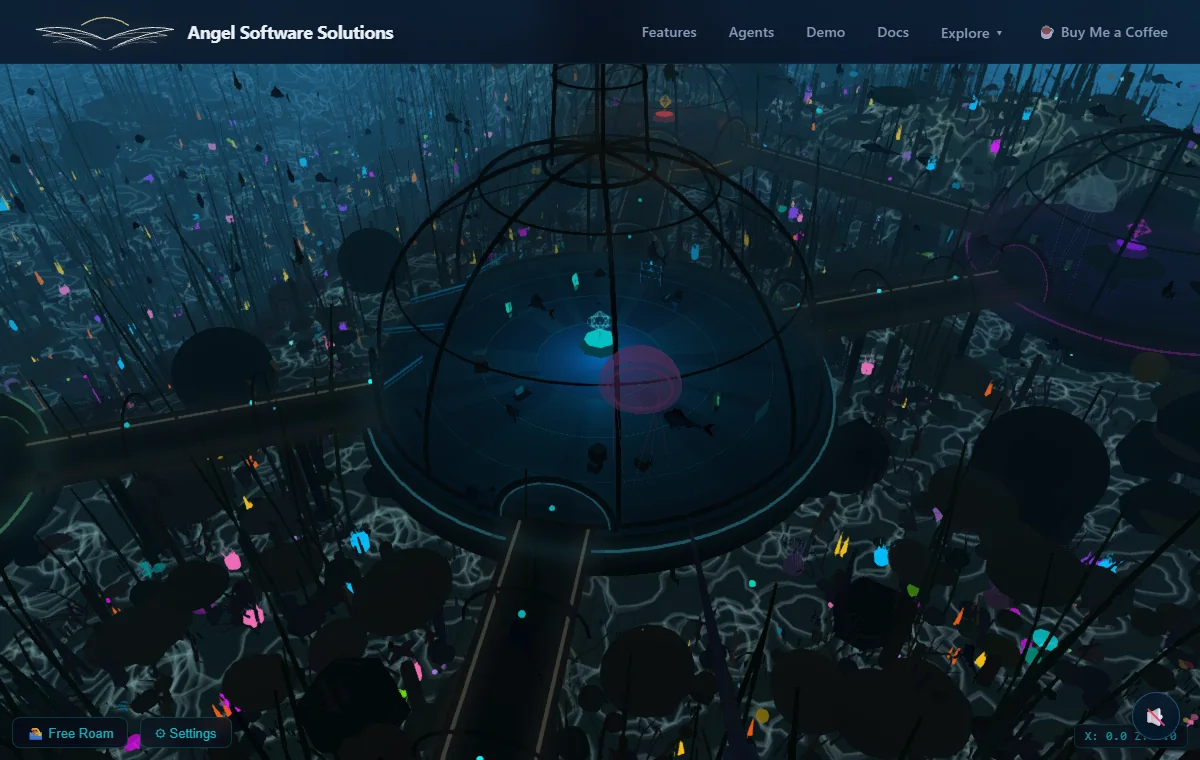 Aquarium 3D underwater research station running in a browser